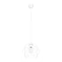 GloboStar® VORTEX 203-0001 Mοντέρνο Κρεμαστό Φωτιστικό Πλέγμα Μονόφωτο 1 x E27 IP20 Λευκό Μέταλλο - Μ23.5 x Π23.5 x Υ20cm - ledmania.gr