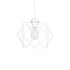 GloboStar® VORTEX 203-0001 Mοντέρνο Κρεμαστό Φωτιστικό Πλέγμα Μονόφωτο 1 x E27 IP20 Λευκό Μέταλλο - Μ23.5 x Π23.5 x Υ20cm - ledmania.gr