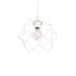GloboStar® VORTEX 203-0001 Mοντέρνο Κρεμαστό Φωτιστικό Πλέγμα Μονόφωτο 1 x E27 IP20 Λευκό Μέταλλο - Μ23.5 x Π23.5 x Υ20cm - ledmania.gr