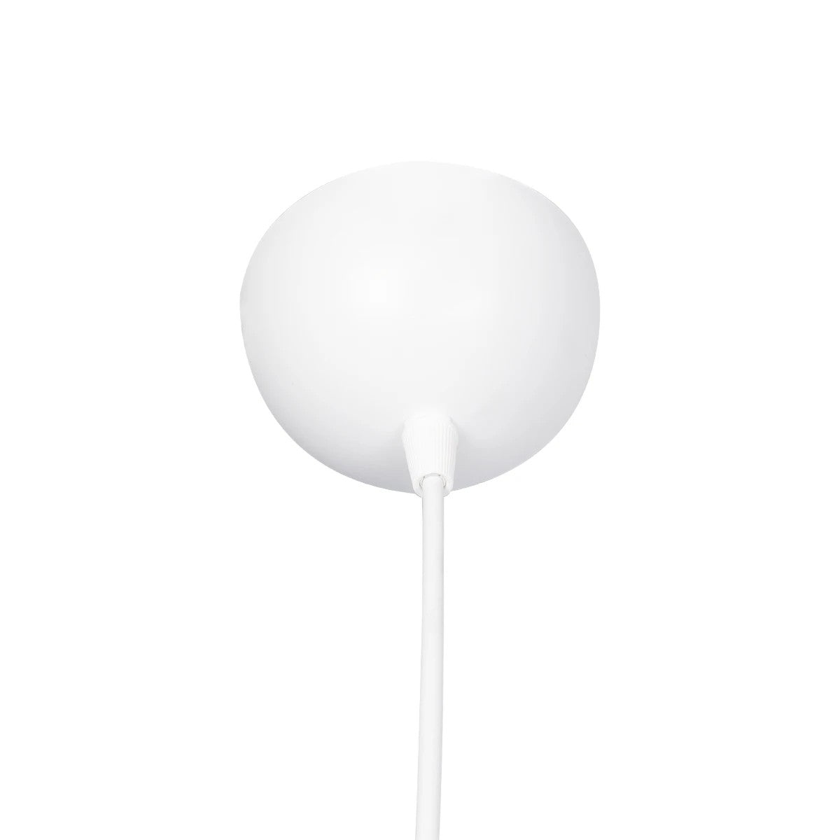 GloboStar® VORTEX 203-0001 Mοντέρνο Κρεμαστό Φωτιστικό Πλέγμα Μονόφωτο 1 x E27 IP20 Λευκό Μέταλλο - Μ23.5 x Π23.5 x Υ20cm - ledmania.gr