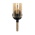 GloboStar® RIFT 203-0002 Vintage Επιτοίχιο Φωτιστικό Απλίκα Σχοινί Μονόφωτο 1 x E27 IP20 Μαύρο Μέταλλο με Μπεζ Σχοινί με Φιμέ Γυαλί - Μ12 x Π24 x Υ31cm - ledmania.gr