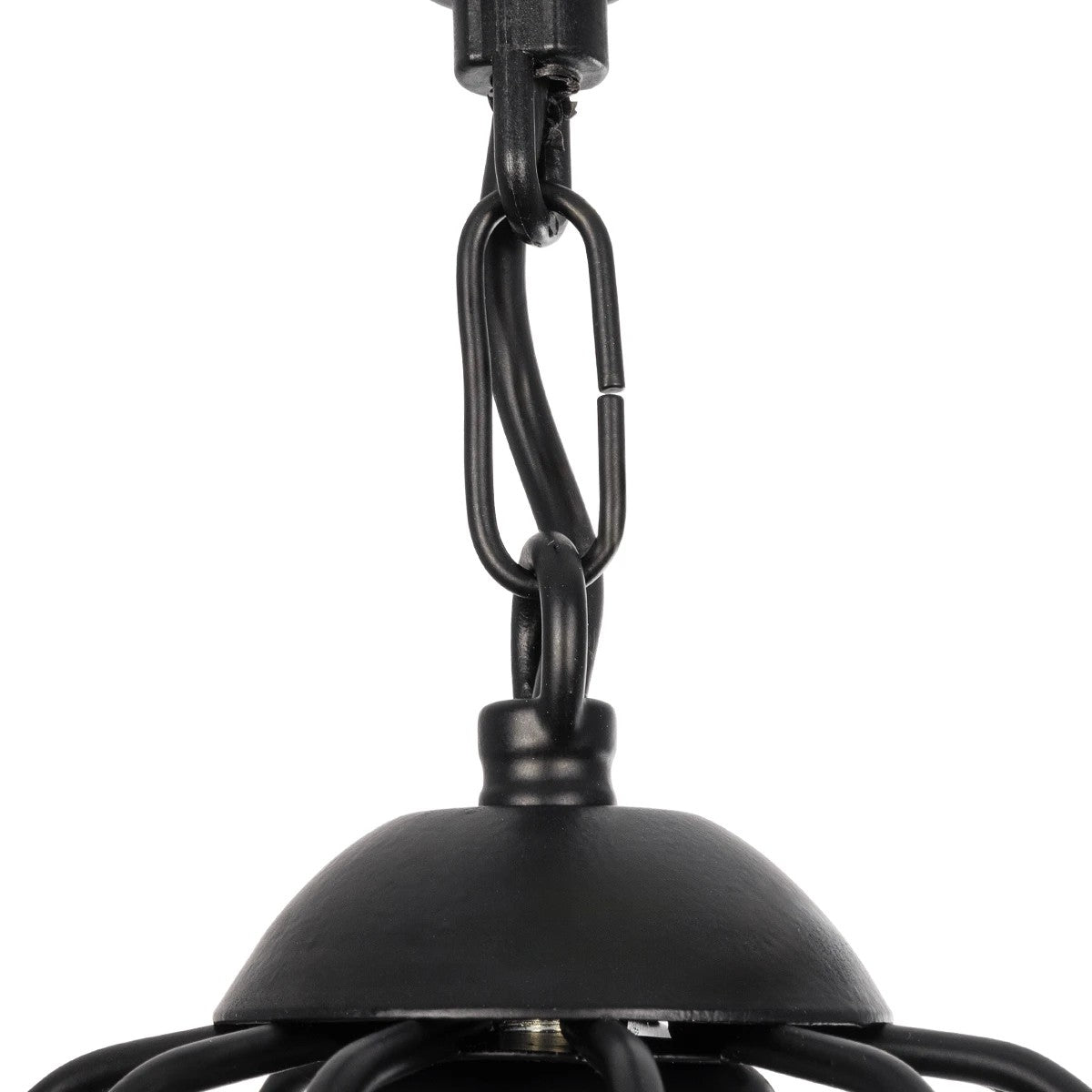 GloboStar® ZION 203-0003 Vintage Κρεμαστό Φωτιστικό Σχοινί Μονόφωτο 1 x E27 IP20 Μαύρο Μέταλλο με Μπεζ Σχοινί - Μ33 x Π33 x Υ29cm - ledmania.gr
