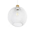 GloboStar® WIRE 203-0005 Μοντέρνο Κρεμαστό Φωτιστικό Πλέγμα Μονόφωτο 1 x E27 IP20 Λευκό & Χρυσό Μέταλλο - Μ25 x Π25 x Υ30cm - ledmania.gr