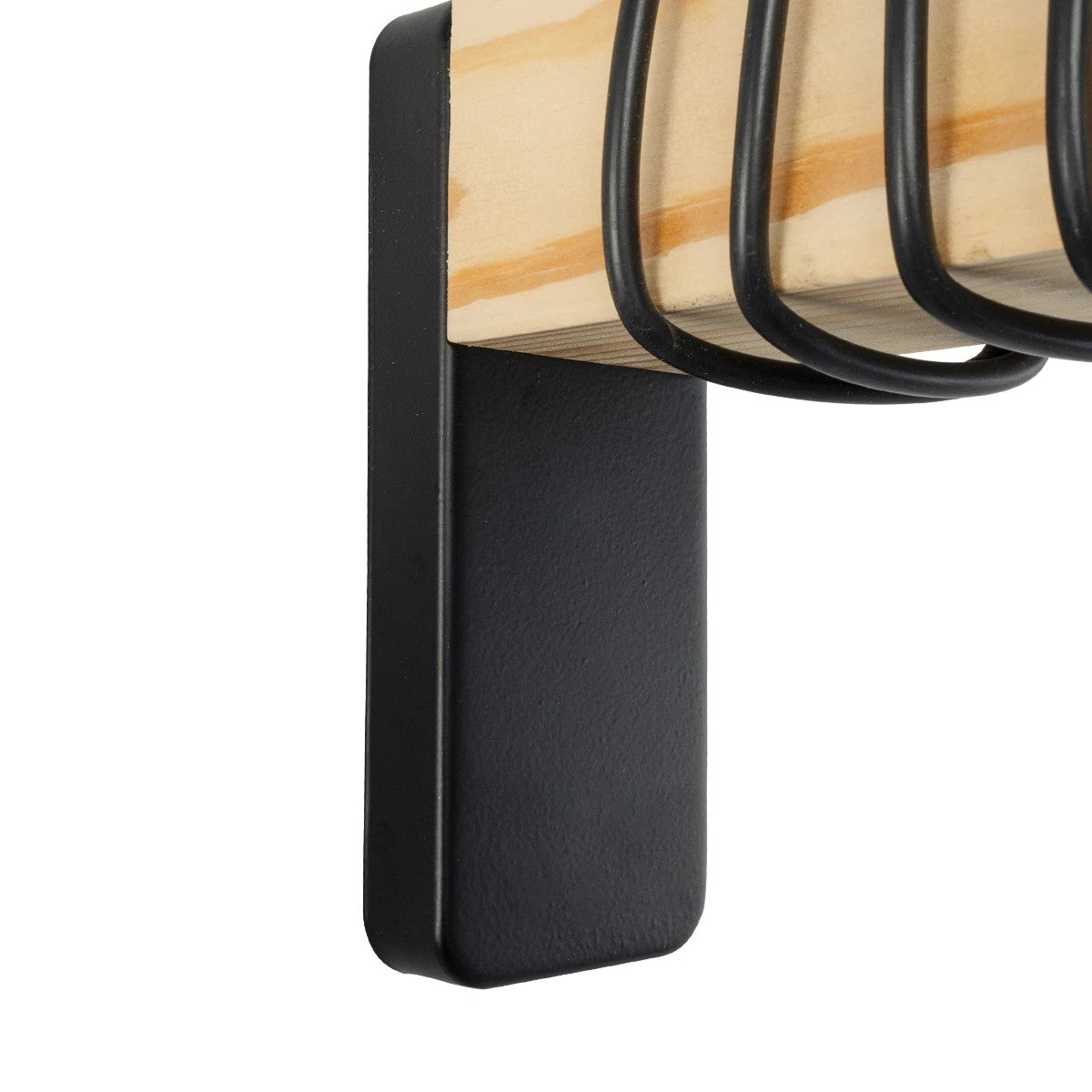 GLOBOSTAR® XYLO 203-0014 Μοντέρνο Φωτιστικό Τοίχου - Απλίκα με Ντουί 1 x E27 AC 220-240V IP20 - Μαύρο & Μπεζ - Μ18 x Π18 x Υ19cm - ledmania.gr