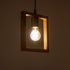GloboStar® EDISON 203-0020 Vintage Κρεμαστό Φωτιστικό Γεωμετρικό Σχήμα Μονόφωτο 1 x E27 IP20 Μπεζ Ξύλο - Μ19 x Π5 x Υ22cm - ledmania.gr
