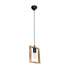 GloboStar® EDISON 203-0020 Vintage Κρεμαστό Φωτιστικό Γεωμετρικό Σχήμα Μονόφωτο 1 x E27 IP20 Μπεζ Ξύλο - Μ19 x Π5 x Υ22cm - ledmania.gr