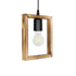 GloboStar® EDISON 203-0020 Vintage Κρεμαστό Φωτιστικό Γεωμετρικό Σχήμα Μονόφωτο 1 x E27 IP20 Μπεζ Ξύλο - Μ19 x Π5 x Υ22cm - ledmania.gr
