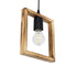 GloboStar® EDISON 203-0020 Vintage Κρεμαστό Φωτιστικό Γεωμετρικό Σχήμα Μονόφωτο 1 x E27 IP20 Μπεζ Ξύλο - Μ19 x Π5 x Υ22cm - ledmania.gr