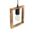 GloboStar® EDISON 203-0020 Vintage Κρεμαστό Φωτιστικό Γεωμετρικό Σχήμα Μονόφωτο 1 x E27 IP20 Μπεζ Ξύλο - Μ19 x Π5 x Υ22cm - ledmania.gr