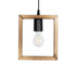 GloboStar® EDISON 203-0020 Vintage Κρεμαστό Φωτιστικό Γεωμετρικό Σχήμα Μονόφωτο 1 x E27 IP20 Μπεζ Ξύλο - Μ19 x Π5 x Υ22cm - ledmania.gr