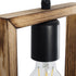 GloboStar® EDISON 203-0020 Vintage Κρεμαστό Φωτιστικό Γεωμετρικό Σχήμα Μονόφωτο 1 x E27 IP20 Μπεζ Ξύλο - Μ19 x Π5 x Υ22cm - ledmania.gr