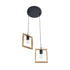 GloboStar® EDISON 203-0021 Vintage Κρεμαστό Φωτιστικό Ανάρτηση Δίφωτο 2 x E27 IP20 Μπεζ Ξύλο - Μ40 x Π20 x Υ45cm - ledmania.gr