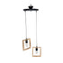GloboStar® EDISON 203-0021 Vintage Κρεμαστό Φωτιστικό Ανάρτηση Δίφωτο 2 x E27 IP20 Μπεζ Ξύλο - Μ40 x Π20 x Υ45cm - ledmania.gr