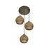 GloboStar® YASAM 203-0025 Vintage Κρεμαστό Φωτιστικό Πλέγμα Τρίφωτο 3 x E27 IP20 Καφέ Ρατάν - Μ42 x Π42 x Υ54cm - ledmania.gr