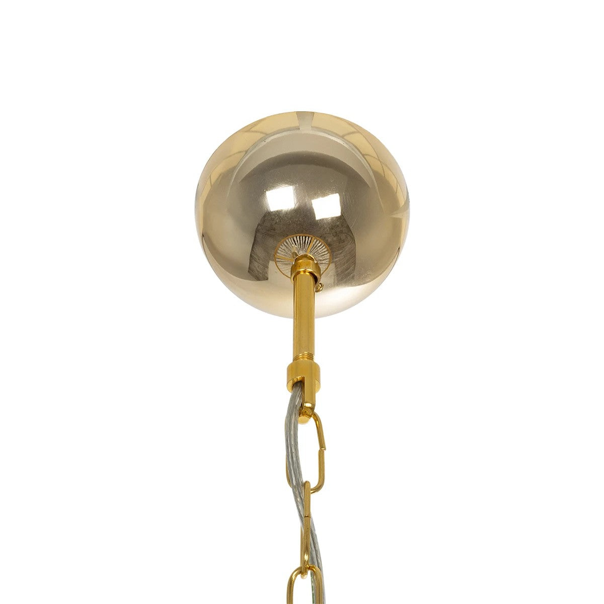 GLOBOSTAR® CRYSTAL 203-0028 Κλασικό Κρεμαστό Φωτιστικό Οροφής με Ντουί 3 x E27 AC 220-240V IP20 - Χρυσό & Διάφανο - Μ41 x Π41 x Υ40cm - ledmania.gr