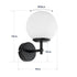 GloboStar® DALPH 203-0031 Vintage Επιτοίχιο Φωτιστικό Απλίκα Μονόφωτο 1 x E27 IP20 Ασημί Μέταλλο με Λευκό Γυαλί - M18 x Π15 x Υ23cm - ledmania.gr