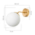 GloboStar® DALPH 203-0033 Vintage Επιτοίχιο Φωτιστικό Απλίκα Μονόφωτο 1 x E27 IP20 Χρυσό Μέταλλο με Λευκό Γυαλί - M15 x Π18 x Υ22.5cm - ledmania.gr