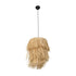 GloboStar® WEG 203-0036 Boho Κρεμαστό Φωτιστικό Καπέλο Μονόφωτο 1 x E27 IP20 Μπέζ Raffia - M45 x Π45 x Υ53cm - ledmania.gr