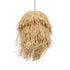 GloboStar® WEG 203-0036 Boho Κρεμαστό Φωτιστικό Καπέλο Μονόφωτο 1 x E27 IP20 Μπέζ Raffia - M45 x Π45 x Υ53cm - ledmania.gr