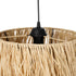 GloboStar® WEG 203-0036 Boho Κρεμαστό Φωτιστικό Καπέλο Μονόφωτο 1 x E27 IP20 Μπέζ Raffia - M45 x Π45 x Υ53cm - ledmania.gr