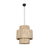 GloboStar® SALTO 203-0037 Boho Κρεμαστό Φωτιστικό Καπέλο Μονόφωτο 1 x E27 IP20 Μπέζ Σχοινί - M40 x Π40 x Υ42cm - ledmania.gr