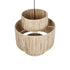 GloboStar® SALTO 203-0037 Boho Κρεμαστό Φωτιστικό Καπέλο Μονόφωτο 1 x E27 IP20 Μπέζ Σχοινί - M40 x Π40 x Υ42cm - ledmania.gr