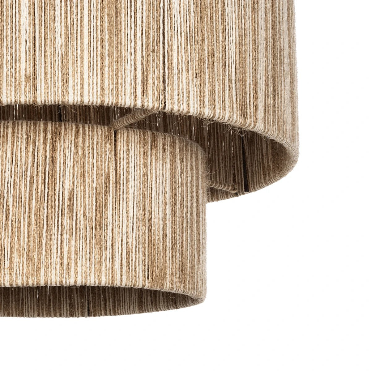 GloboStar® SALTO 203-0037 Boho Κρεμαστό Φωτιστικό Καπέλο Μονόφωτο 1 x E27 IP20 Μπέζ Σχοινί - M40 x Π40 x Υ42cm - ledmania.gr