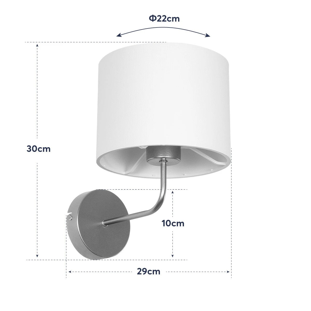 GLOBOSTAR® RALPH 203-0039 Vintage Φωτιστικό Τοίχου - Απλίκα με Ντουί 1 x E27 AC 220-240V IP20 - Χρυσό & Λευκό - Μ22 x Π29 x Υ30cm - ledmania.gr