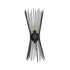 GloboStar® HORN 203-0043 Vintage Επιτοίχιο Φωτιστικό Απλίκα Δίφωτο 2 x E14 IP20 Μαύρο Μέταλλο - Μ14 x Π17 x Υ44.5cm