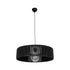 GloboStar® KYCLOS 203-0046 Boho Κρεμαστό Φωτιστικό Καπέλο Μονόφωτο 1 x E27 IP20 Μαύρο Rattan - M55 x Π55 x Υ20cm - ledmania.gr
