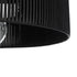 GloboStar® KYCLOS 203-0046 Boho Κρεμαστό Φωτιστικό Καπέλο Μονόφωτο 1 x E27 IP20 Μαύρο Rattan - M55 x Π55 x Υ20cm - ledmania.gr