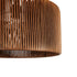 GloboStar® KYCLOS 203-0047 Boho Κρεμαστό Φωτιστικό Καπέλο Μονόφωτο 1 x E27 IP20 Καφέ Rattan - M40 x Π40 x Υ25.5cm - ledmania.gr