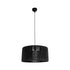 GloboStar® KYCLOS 203-0048 Boho Κρεμαστό Φωτιστικό Καπέλο Μονόφωτο 1 x E27 IP20 Μαύρο Rattan - M40 x Π40 x Υ25.5cm - ledmania.gr