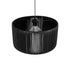 GloboStar® KYCLOS 203-0048 Boho Κρεμαστό Φωτιστικό Καπέλο Μονόφωτο 1 x E27 IP20 Μαύρο Rattan - M40 x Π40 x Υ25.5cm - ledmania.gr