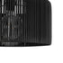GloboStar® KYCLOS 203-0048 Boho Κρεμαστό Φωτιστικό Καπέλο Μονόφωτο 1 x E27 IP20 Μαύρο Rattan - M40 x Π40 x Υ25.5cm - ledmania.gr
