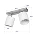 GloboStar® CUP 203-0056 Vintage Φωτιστικό Οροφής Ράγα Δίφωτο 2 x E27 IP20 Μπεζ Ξύλο με Λευκό Ύφασμα - Μ42 x Π14 x Υ26cm - ledmania.gr