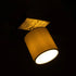 GloboStar® CUP 203-0057 Vintage Φωτιστικό Οροφής Σποτ Μονόφωτο 1 x E27 IP20 Μπεζ Ξύλο με Λευκό Ύφασμα - Μ14.5 x Π14.5 x Υ25cm - ledmania.gr
