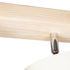 GloboStar® CUP 203-0058 Vintage Φωτιστικό Οροφής Ράγα Τρίφωτο 3 x E27 IP20 Μπέζ Ξύλο με Λευκό Ύφασμα - Μ60 x Π14 x Υ26cm - ledmania.gr