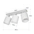 GloboStar® CUP 203-0058 Vintage Φωτιστικό Οροφής Ράγα Τρίφωτο 3 x E27 IP20 Μπέζ Ξύλο με Λευκό Ύφασμα - Μ60 x Π14 x Υ26cm - ledmania.gr
