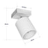 GloboStar® CUP 203-0060 Vintage Φωτιστικό Οροφής Σποτ Μονόφωτο 1 x E27 IP20 Μπέζ Ξύλο με Λευκό Ύφασμα - Μ14.5 x Π14.5 x Υ25cm - ledmania.gr
