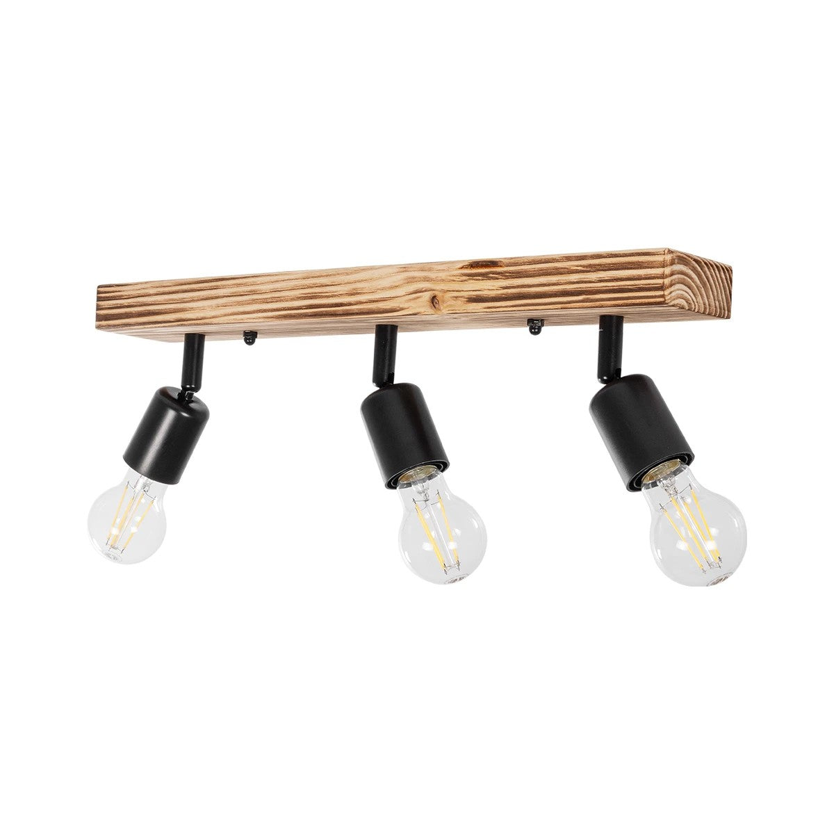 GLOBOSTAR® CUP 203-0061 Vintage Φωτιστικό Οροφής με Ντουί 3 x E27 AC 220-240V IP20 - Μαύρο & Μπέζ - Μ50 x Π8 x Υ15cm - ledmania.gr