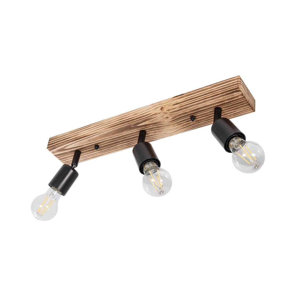 GLOBOSTAR® CUP 203-0061 Vintage Φωτιστικό Οροφής με Ντουί 3 x E27 AC 220-240V IP20 - Μαύρο & Μπέζ - Μ50 x Π8 x Υ15cm - ledmania.gr