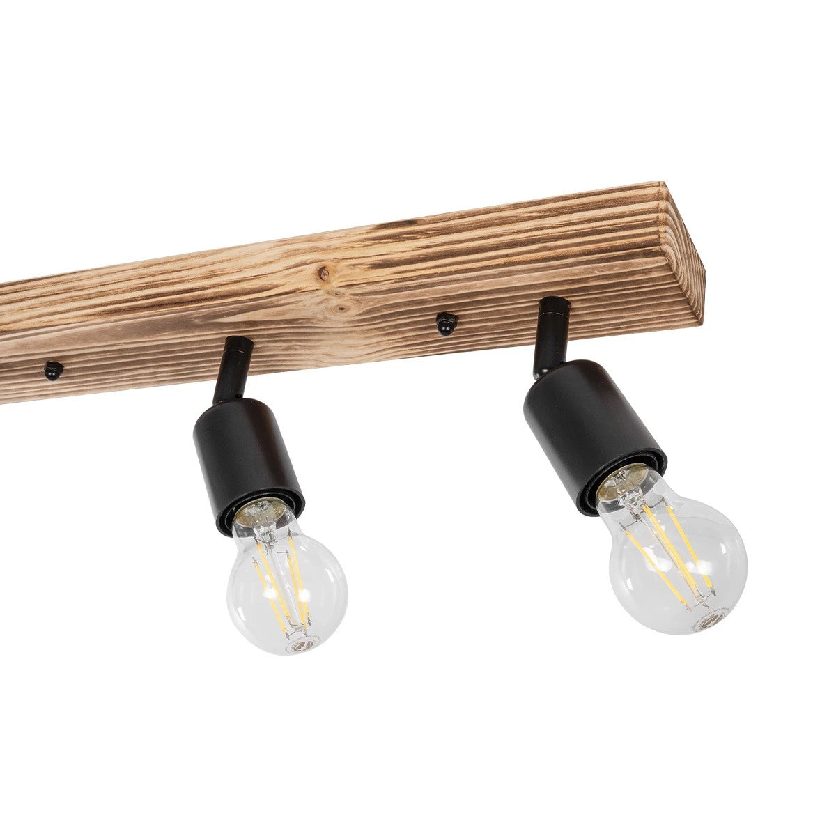 GLOBOSTAR® CUP 203-0061 Vintage Φωτιστικό Οροφής με Ντουί 3 x E27 AC 220-240V IP20 - Μαύρο & Μπέζ - Μ50 x Π8 x Υ15cm - ledmania.gr