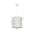GloboStar® PETAL 203-0065 Μοντέρνο Κρεμαστό Φωτιστικό Καπέλο Μονόφωτο 1 x E27 IP20 Λευκό Πλαστικό - Μ23.5 x Π23.5 x Υ76cm - ledmania.gr