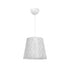 GloboStar® CONEY 203-0069 Μοντέρνο Κρεμαστό Φωτιστικό Καπέλο Μονόφωτο 1 x E27 IP20 Λευκό Ύφασμα - Μ26 x Π26 x Υ93cm - ledmania.gr
