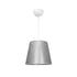 GloboStar® CONEY 203-0070 Μοντέρνο Κρεμαστό Φωτιστικό Καπέλο Μονόφωτο 1 x E27 IP20 Γκρι Διάτρητο  Ύφασμα - Μ26 x Π26 x Υ93cm - ledmania.gr