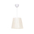 GloboStar® CONEY 203-0071 Μοντέρνο Κρεμαστό Φωτιστικό Καπέλο Μονόφωτο 1 x E27 IP20 Mπεζ Διάτρητο Ύφασμα - Μ26 x Π26 x Υ93cm - ledmania.gr