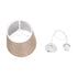GloboStar® CONEY 203-0073 Μοντέρνο Κρεμαστό Φωτιστικό Καπέλο Μονόφωτο 1 x E27 IP20 Καφέ Ύφασμα - Μ26 x Π26 x Υ25cm - ledmania.gr