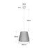 GloboStar® CONEY 203-0073 Μοντέρνο Κρεμαστό Φωτιστικό Καπέλο Μονόφωτο 1 x E27 IP20 Καφέ Ύφασμα - Μ26 x Π26 x Υ25cm - ledmania.gr