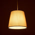 GloboStar® CONEY 203-0073 Μοντέρνο Κρεμαστό Φωτιστικό Καπέλο Μονόφωτο 1 x E27 IP20 Καφέ Ύφασμα - Μ26 x Π26 x Υ25cm - ledmania.gr